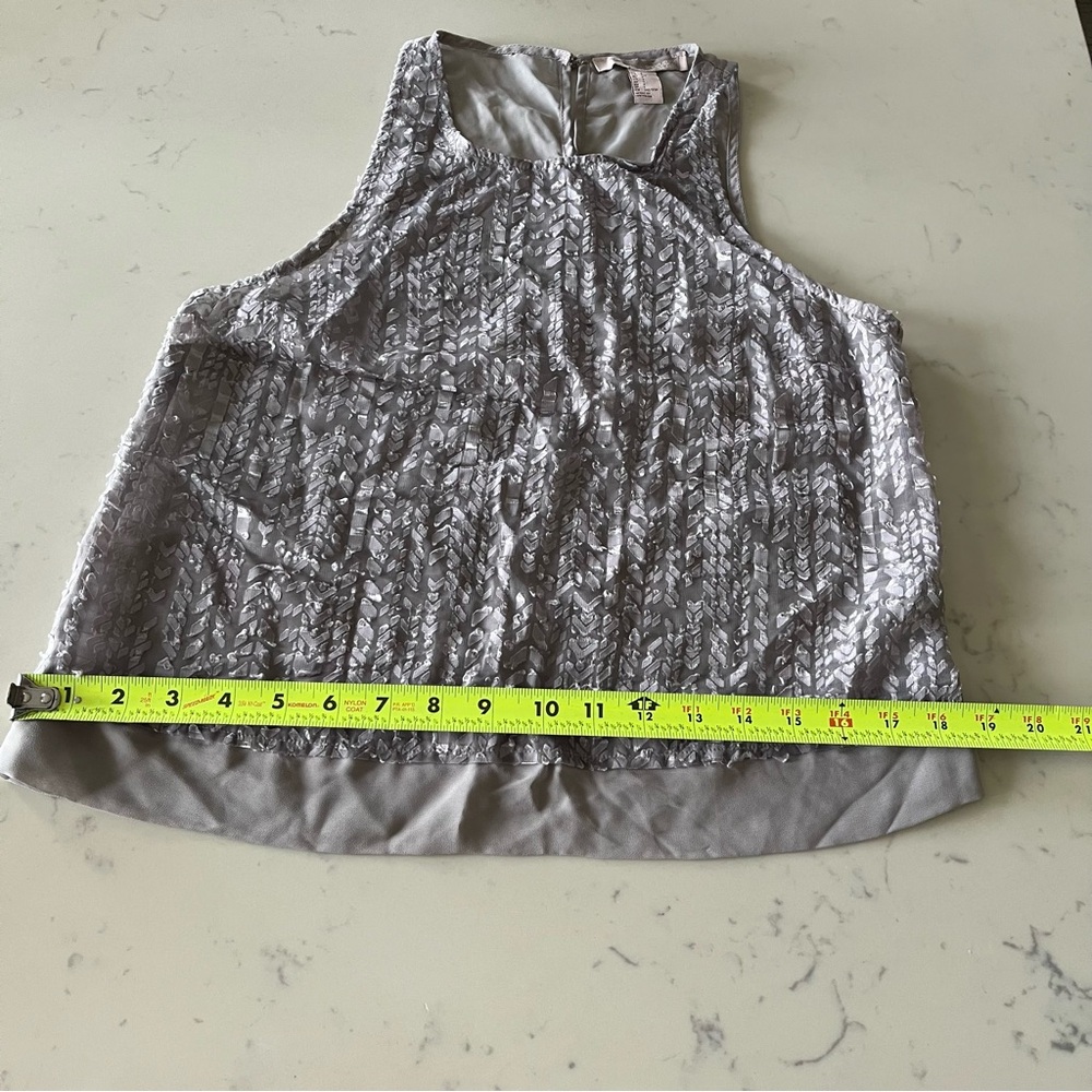 Forever 21 Gray Patterned Women's Top Size S - Picture 9 of 10